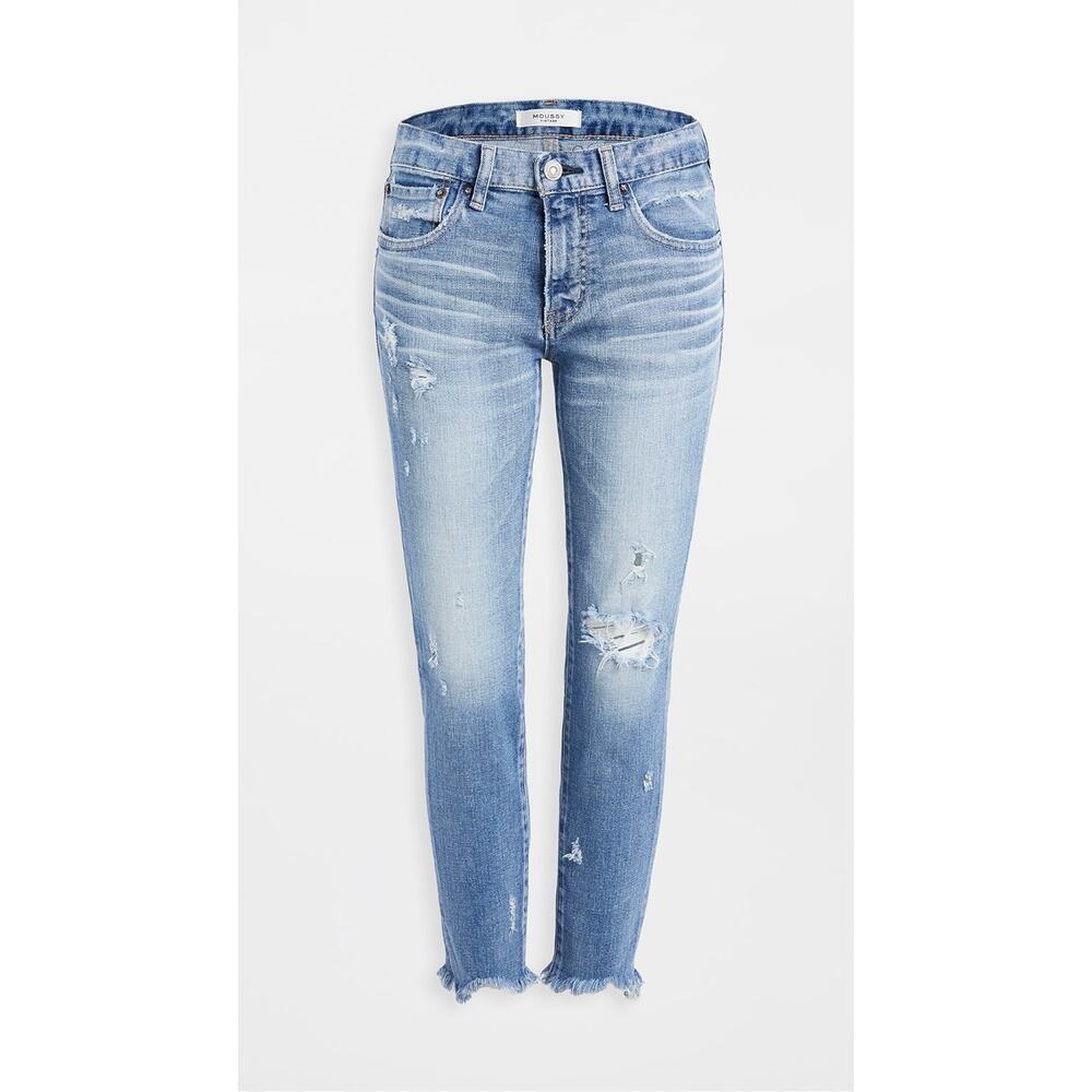 MOUSSY VINTAGE Glendele Distressed Skinny Jeans Sz 28